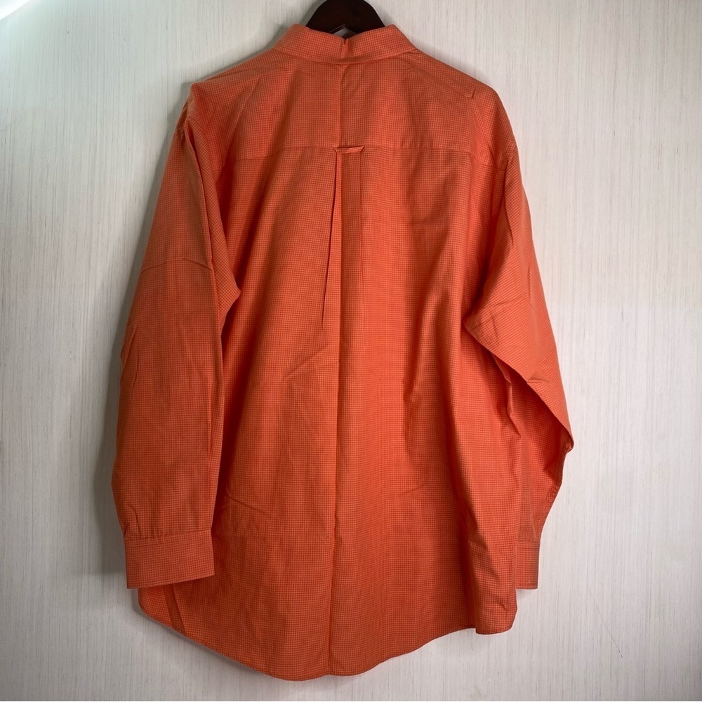 Antigua Auburn University Men's Orange Check Button-Down Shirt XL - Picture 2 of 8